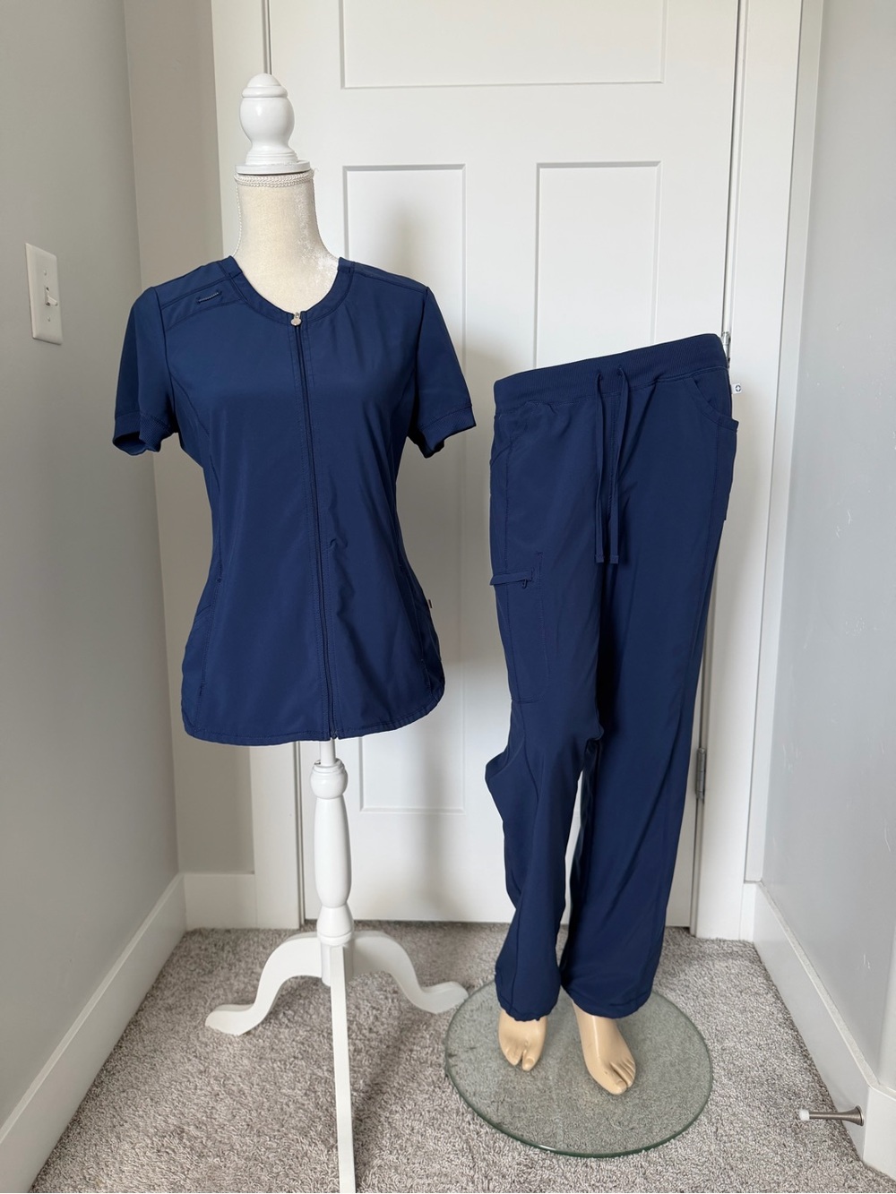 Women’s Cherokee Infinity Navy Blue Scrub Set